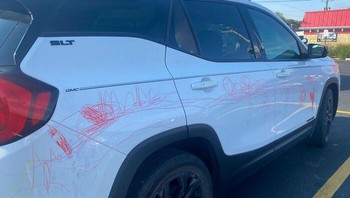 Niatnya mungkin mempercantik mobil ayah. Foto: Boredpanda