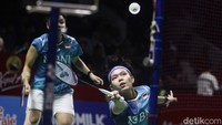 Pada saat interval gim pertama partai 16 besar Indonesia Open 2024 ini, Apriyani/Fadia harus rela berada dalam posisi ketinggalan.