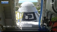 The Boeing Starliner capsule is shown at Space Launch Complex 41 Wednesday, June 5, 2024, in Cape Canaveral, Fla. NASA astronauts Butch Wilmore  and Suni Williamsare are scheduled to liftoff on the Boeing Starliner capsule for a trip to the international space station. (NASA via AP)
