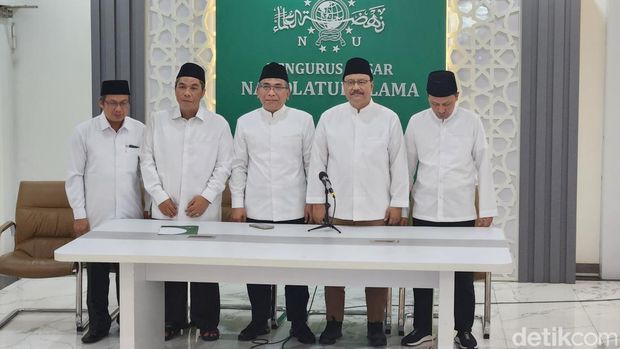Gus Yahya dan jajaran PBNU (Adrial/detikcom)