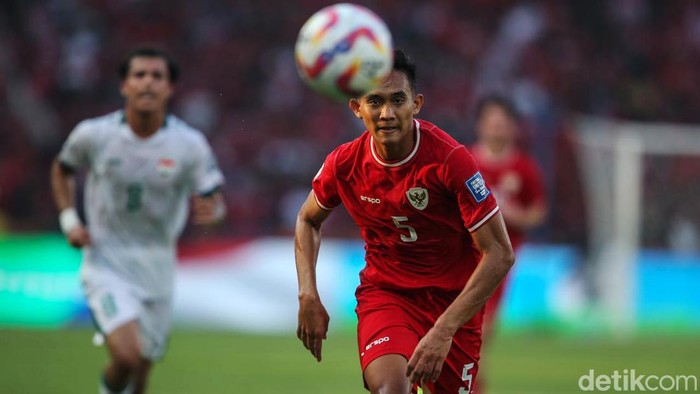 Timnas Indonesia bentrok dengan Irak pada Kualifikasi Piala Dunia 2026 zona Asia. Pertandingan berlangsung di Stadion Gelora Bung Karno, Jakarta, Kamis (6/6/2024) sore WIB.
