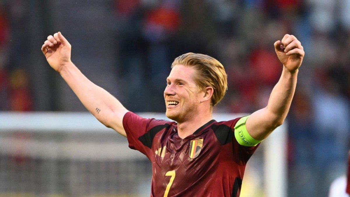 Kevin De Bruyne sudah 100 laga bareng Timnas Belgia (Photonews via Getty Images/Photonews)