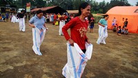 Lomba tersebut sebagai upaya memulihkan trauma warga terdampak erupsi yang telah mengungsi selama sebulan.