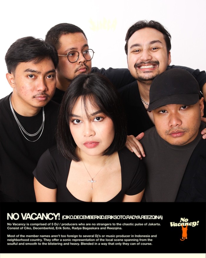 No Vacancy bakal manggung di Dark Room, Kemang, Jakarta Selatan.