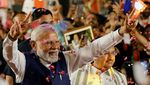 Potret Semringah Modi Menang Pemilu India