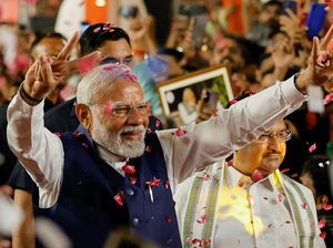 Potret Narendra Modi Dilantik Jadi PM India untuk Ketiga Kalinya