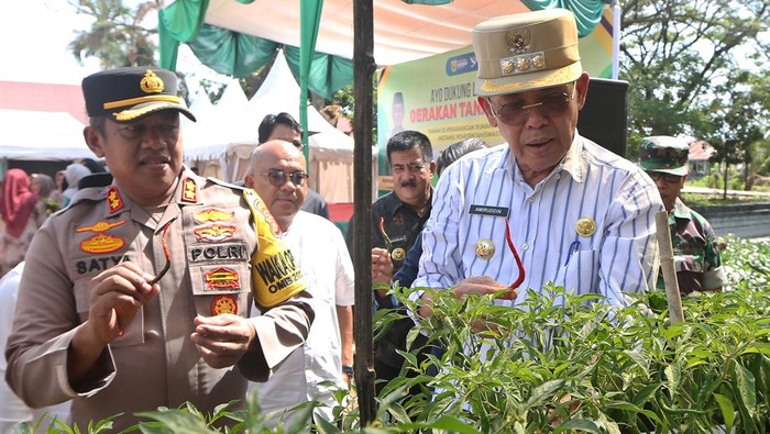 Atasi Lonjakan Harga, Pemda Aceh Ajak Warga Tanam Cabai di Pekarangan Penyuluh dari Dinas Pangan, Pertanian, Kelautan dan Perikanan (DP2KP) Kota Banda Aceh merawat bibit cabai yang akan didistribusikan kepada warga pada gerakan tanam cabai di Banda Aceh, Aceh, Jumat (7/6/2024). Program nasional gerakan tanam cabai yang digagas Badan Ketahanan Pangan Kementerian Pertanian itu diharapkan menjadi solusi mengatasi kenaikan harga dan kelangkaan pasokan serta mengoptimalkan pemanfaatan lahan pekarangan maupun lahan terlantar. ANTARA FOTO/Irwansyah Putra/tom.