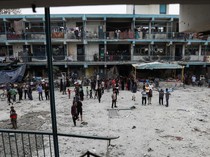 Kondisi Sekolah UNRWA di Gaza Tengah yang Diserang Israel