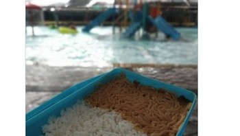 Ada yang ke kantor dan sekolah bekal nasi dan mie? Foto: Twitter