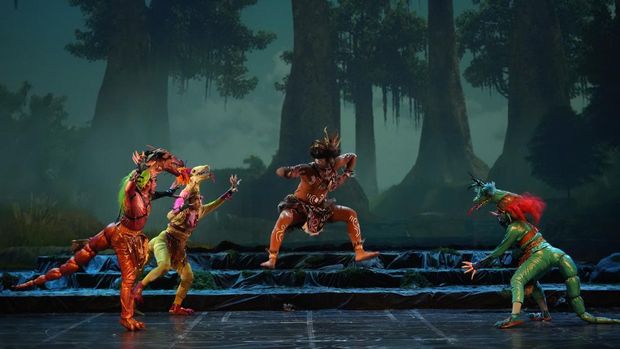 Pertunjukan Teater Koma Matahari Papua saat dipentaskan di Graha Bhakti Budaya (GBB), kompleks TIM.