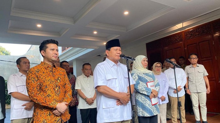 Prabowo resmi umumkan usung Khofifah-Emil di Pilgub Jatim 2024 (Firda/detikcom)