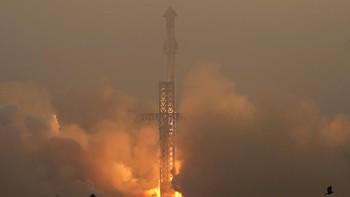 Namun begitu, misi besar Starship, sebagaimana yang sering disampaikan Elon Musk adalah roket ini bakal mendaratkan manusia di Planet Mars untuk pertama kalinya. (AP Photo/Eric Gay)