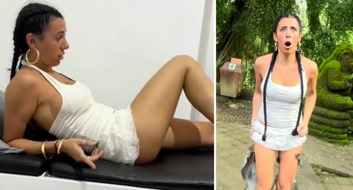 Turis Aussie digigit monyet di Bali