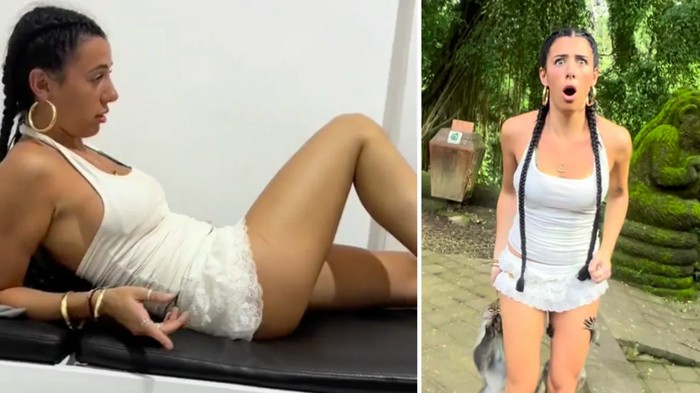 Turis Aussie digigit monyet di Bali