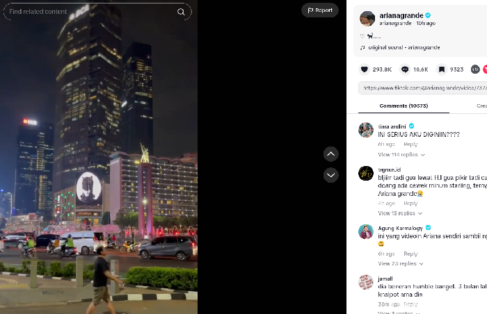 Ariana Grande posting video Jakarta, soroti Bundaran HI