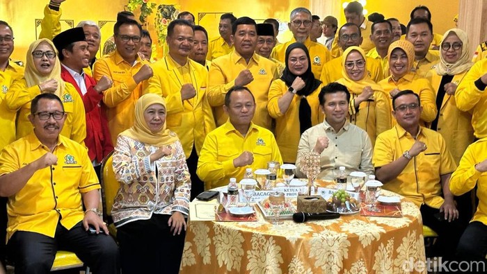 Khofifah-Emil sowan Golkar Jatim