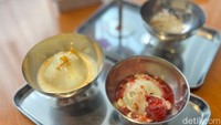 Salah satu varian paling unik yaitu Strabwerry Basil. Rasa strawberrynya manis asam dengan sentuhan basil yang agak kuat. Berani coba? Foto: Detikcom / Atiqa Rana
