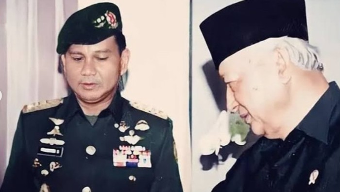 Potret kenangan Prabowo bersama Soeharto (Dokumentasi Instagram @Prabowo)