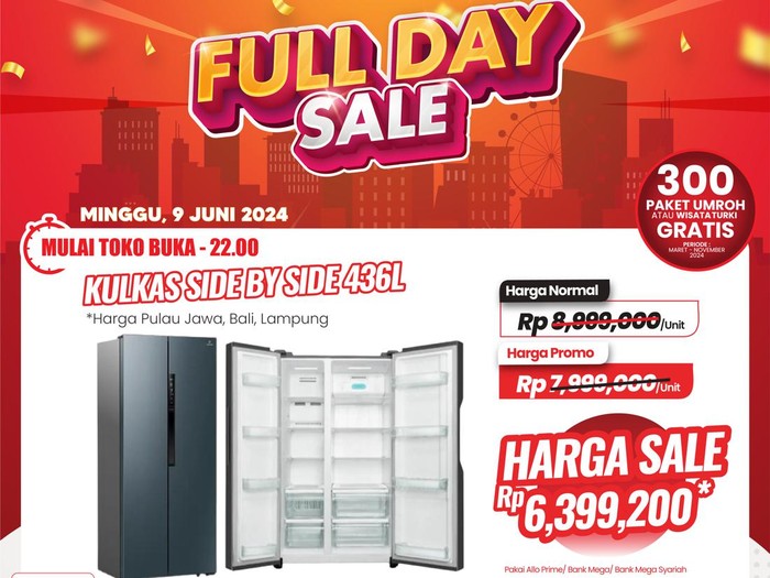 Transmart Full Day Sale hadir lagi besok, Minggu 9 Juni 2024.