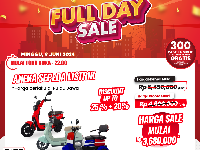 Transmart Full Day Sale-Sepeda listrik