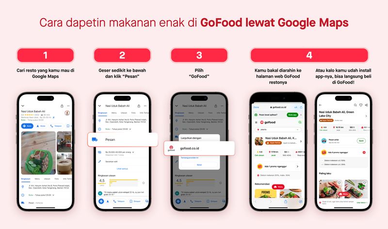 Cara pesan GoFood dari Google