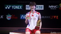Chen Yu Fei menjadi juara setelah mengalahkan An Se Young dengan skor 21-14, 14-21, 21-18.