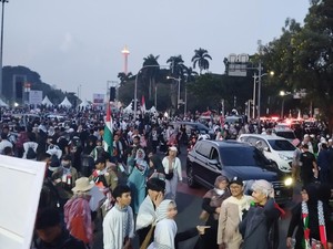 Massa Bela Palestina Bubarkan Diri Usai Bacakan Pernyataan Mengutuk Israel