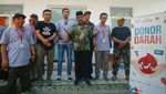 Momen Bacalon Walikota Tangerang Sachrudin Hadiri Donor Darah