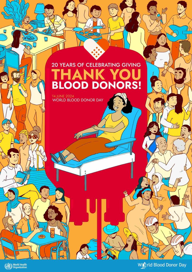 Poster Hari Donor Darah Sedunia 2024