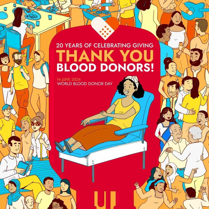 Poster Hari Donor Darah Sedunia 2024