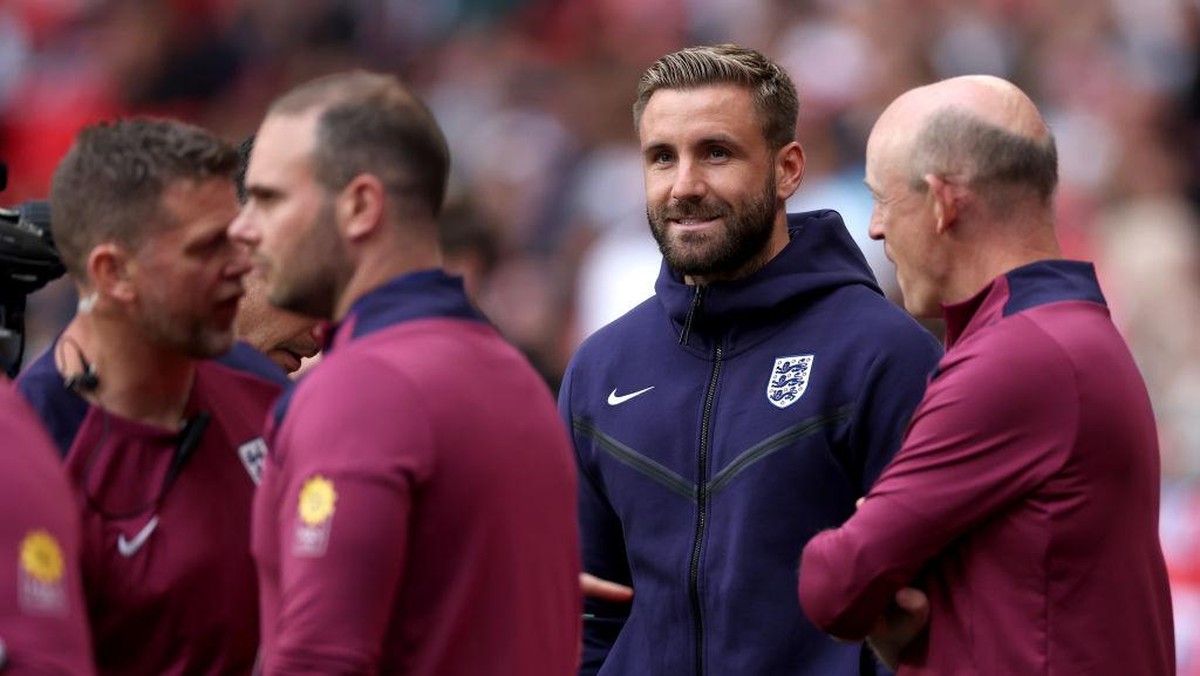 Luke Shaw bisa main lawan Serbia 17 Juni? (The FA via Getty Images/Eddie Keogh - The FA)