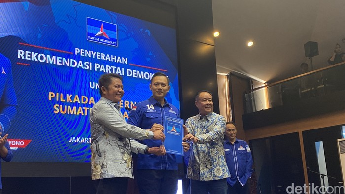 Demokrat Usung Herman Deru-Cik Ujang Maju Pilgub Sumsel 2024 (Firda CAA/detikcom)