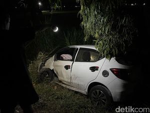 Sopir Micro Sleep, Brio Tabrak Pohon-Nyemplung Sawah di Kulon Progo