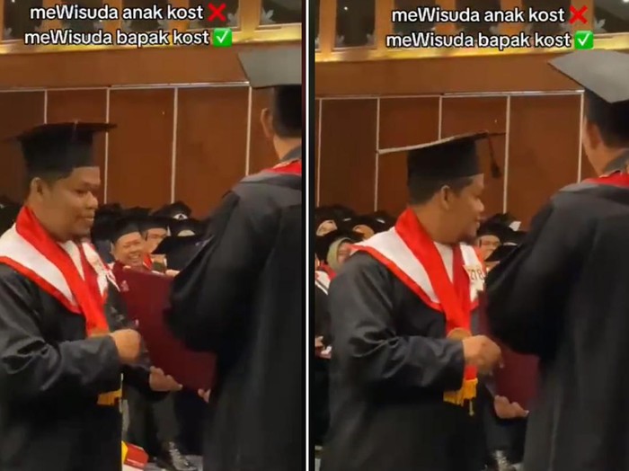 Kisah viral bapak kos diwisuda anak kosnya sendiri mendadak jadi sorotan netizen