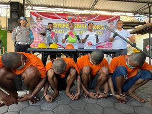 Komplotan Maling Tiang Fiber Optik di Mojokerto Diringkus, 4 Orang Diamankan