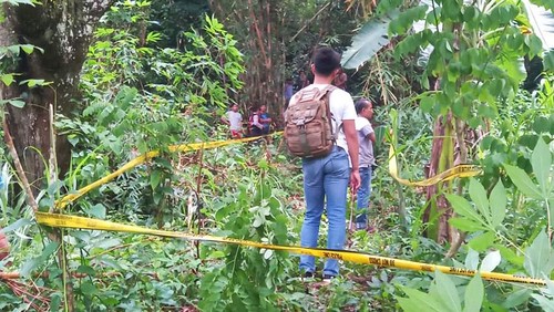 Lokasi penemuan kerangka manusia di Desa Gegelang, Kecamatan Manggis, Kabupaten Karangasem, Bali, pada Selasa (11/6/2024).