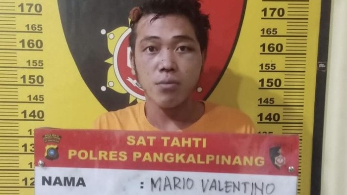 Mario Valentino, pelaku pembunuhan teman kencan di Pangkalpinang.