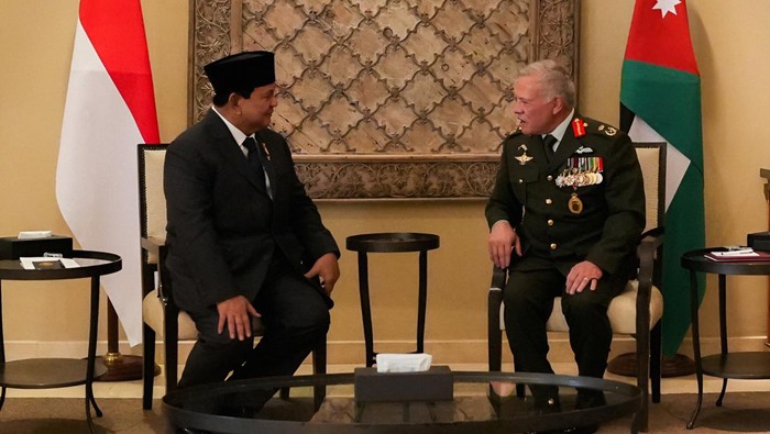 Menhan RI Prabowo Subianto bertemu dengan Raja Yordania Abdullah II.