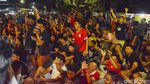 Potret Meriahnya Nobar Timnas Indonesia Vs Filipina di Surabaya