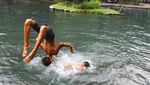 Potret Kolam Mata Air di Tengah Hutan Bambu Kawasan Malang