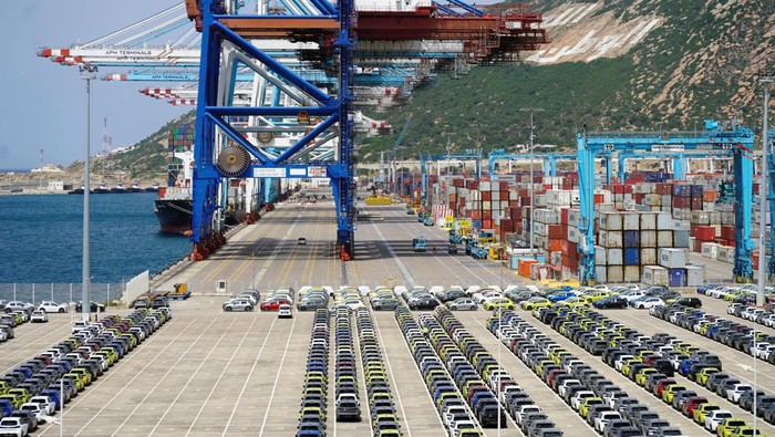 A general view of Tanger Med Port, on the Strait of Gibraltar, east of Tangier, Morocco June 6, 2024. REUTERS/Abdelhak Balhaki