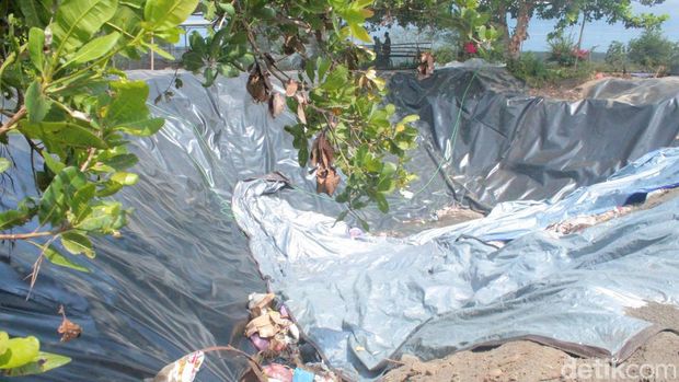 Suasana di tempat pembuangan sampah sementara (TPSS) Gadingsari, Sanden, Bantul, Selasa (11/6/2024).