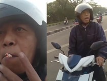 Heboh Pemotor Ngamuk Ditegur Jangan Merokok, Ini Ancaman Hukumannya