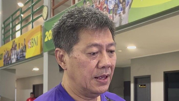 Pelatih kepala ganda putra pelatnas PBSI Aryono Miranat.