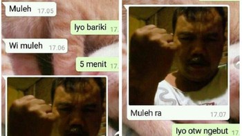 Disuruh pulang Bapak. Jangan sampai telat! Foto: via X