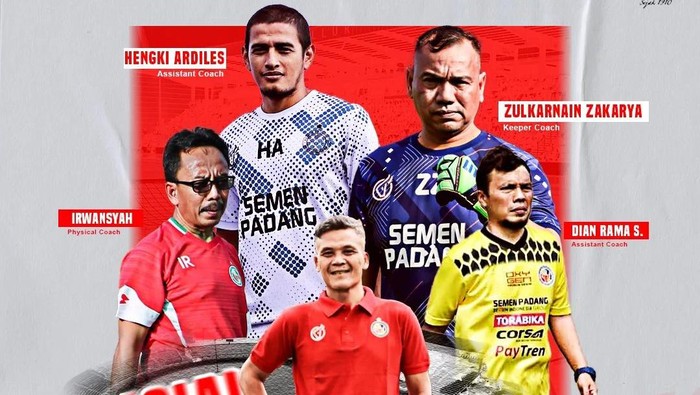Jajaran pelatih Semen Padang FC. (dok. Istimewa)