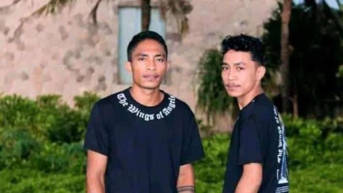 Petrus Jewarut alias Ernus (kiri) dan Robiaprianus Amput alias Robi (23), kakak beradik korban tewas kebakaran gudang elpiji di Denpasar.