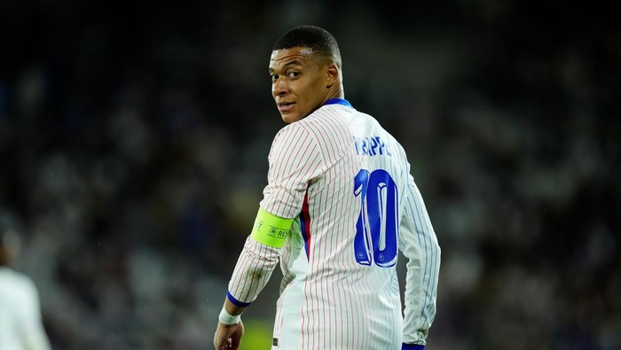 Kylian Mbappe centre-forward of France and Real Madrid during the friendly match between France and Canada at Nouveau Stade Bordeaux on June 9, 2024 in Bordeaux, France.  (Photo by Jose Breton/Pics Action/NurPhoto via Getty Images)