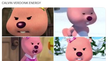 Meme Calvin Verdonk energy, imut menggemaskan tapi lincah penuh tenaga. Foto: Twitter