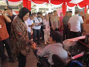 Kemensos Gelar Baksos di Barito Kuala Kalsel, Beri Alat Bantu untuk Disabilitas